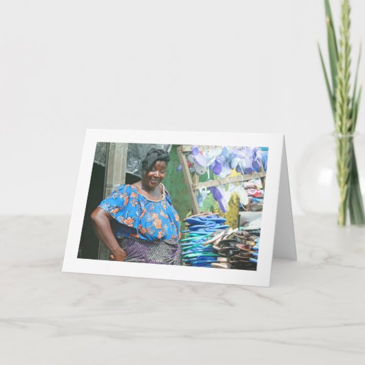 カード、"アビジャンの靴の女性" カード (正面)