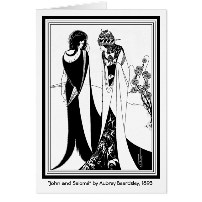 カード：イラストレーションby Aubrey Beardsley (正面)
