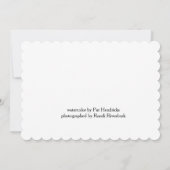 カード - カーディナル - 水彩画 (裏面)