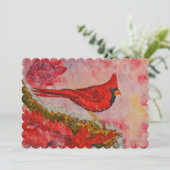 カード - カーディナル - 水彩画 (スタンド正面)