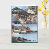 カード: キャンプのキツネのCatalinaの島の写真のコラージュ カード (黄色い花)