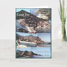 カード: キャンプのキツネのCatalinaの島の写真のコラージュ カード