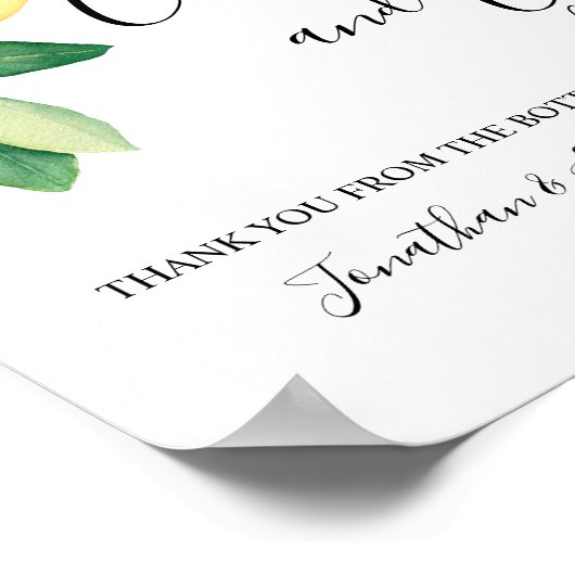 カード&ギフトウェディングシャワー披露宴レモン ポスター (角)