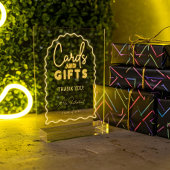 カード&ギフトウェーブイエローネオン卒業パーティー アクリルサイン