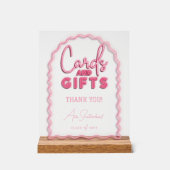 カード&ギフトウェーブピンクネオン卒業パーティー アクリルサイン (正面)