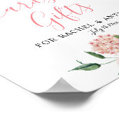 カード&ギフトエレガントなウェディングダスティバラ赤面 ポスター (角)