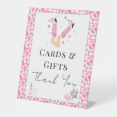 カード&ギフトカウボーブーツ&バブリーブライダルシャワー 台座サイン (正面)