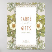 カード&ギフトサイングリーンヴィンテージアールヌーボーミュシャ ポスター (正面)