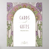 カード&ギフトサインヴィンテージアールヌーボーバイミュシャ ポスター (正面)