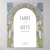 カード&ギフトサインヴィンテージアールヌーボーバイミュシャ ポスター (正面)