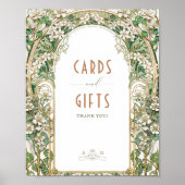 カード&ギフトサインヴィンテージアールヌーボーバイミュシャ ポスター (正面)