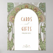 カード&ギフトサインヴィンテージアールヌーボーバイミュシャ ポスター (正面)