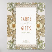 カード&ギフトサインヴィンテージアールヌーボーバイミュシャ ポスター (正面)