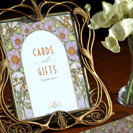 カード&ギフトサインヴィンテージアールヌーボーバイミュシャ ポスター