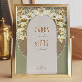 カード&ギフトサインヴィンテージアールヌーボーバイミュシャ ポスター