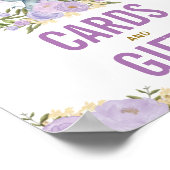 カード&ギフトジャングルエレファントパープル金ゴールドゾウ ポスター (角)