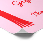 カード&ギフトタッセルボーピンクレッド卒業サイン ポスター (角)