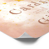 カード&ギフトボホレインボー金ゴールド星魔法ダスト ポスター (角)