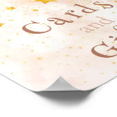 カード&ギフトボホレインボー金ゴールド星魔法ダスト ポスター (角)