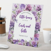 カード&ギフトリトルハニーパープルバラベビーシャワー 台座サイン (インサイチュ)