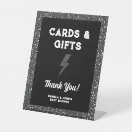 カード&ギフトリトルロックスターグリッターベビーシャワー 台座サイン