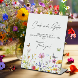 カード&ギフトワイルドフラワー蝶ブライダルシャワー 台座サイン