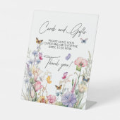 カード&ギフトワイルドフラワー蝶ブライダルシャワー 台座サイン (正面)