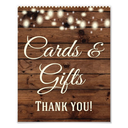 カード，ギフト結婚ズのサイン，結婚の装飾素朴, フォトプリント            (正面)