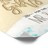 カード&ギフト結婚ズサマーサンディビーチヒトデ ポスター (角)