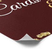 カード&ギフト金ゴールドフェイクグリッター紙吹雪Marsala ポスター (角)