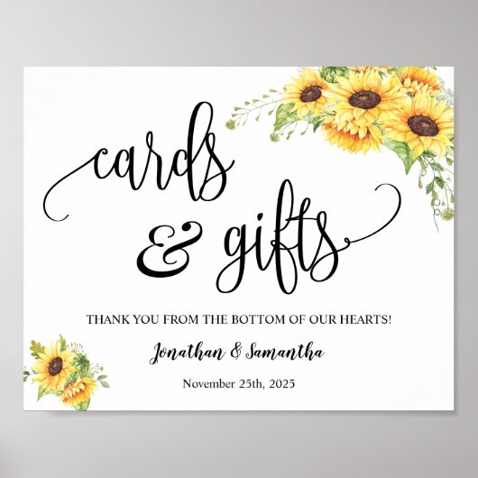 カード&ギフト ウェディング レセプション ひまわり サイン (正面)