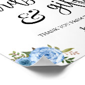 カード&ギフト ウェディング レセプション ボホ ブルー サイン (角)