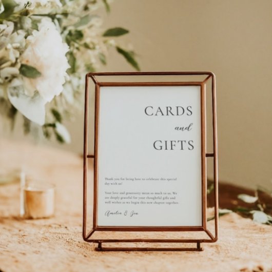 カード ギフト テーブル サンクス エレガント ブラック ホワイト ポスター