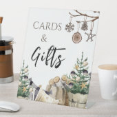 カード＆ギフト | ボヘミアンワインター ブライダルシャワーテーブル 台座サイン (インサイチュ)