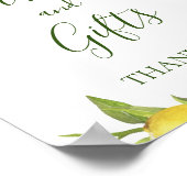 カード&ギフト レモンの花とグリーン ポスター (角)