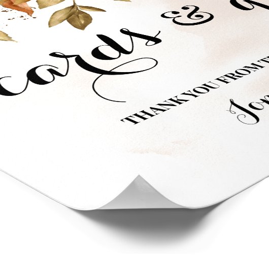 カード＆ギフト 秋のオータム ウェディング シャワー サイン (角)