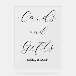 カード ギフト 結婚 婚約 アクリルサイン