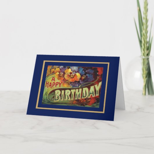 カード クラシカルなお誕生日おめでとうのご挨拶 (正面)
