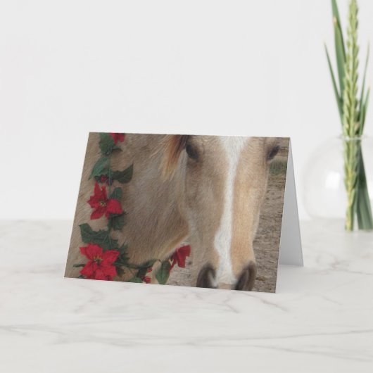 カード – クリスマスホリデーホース (正面)