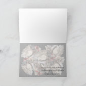 カード、クリスマス、新年-ポインセチアカード シーズンカード (内部)