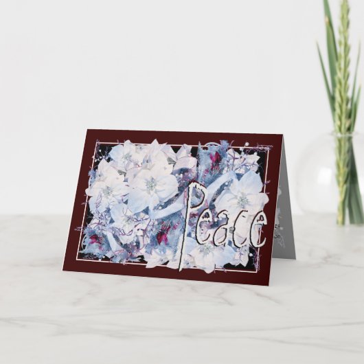 カード、クリスマス、新年、休日-ポインセチア シーズンカード (正面)