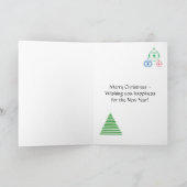 カード – グリーティング – クリスマスツリーと装飾 (内部)