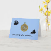 カード – グリーティング – 新しい海へのセーリング (黄色い花)