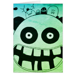 カード、サイズ：標準(5" x 7")ハッピーモンスター
