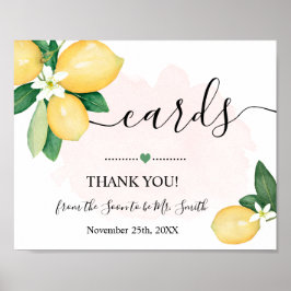 カード サイン レモン ピンク ブライダル ウェディング レセプション