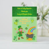 カード・セント・パトリックの日ありがとう。 サンキューカード (スタンド正面)