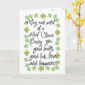 カード・セント・パトリックスの日 カード (黄色い花)