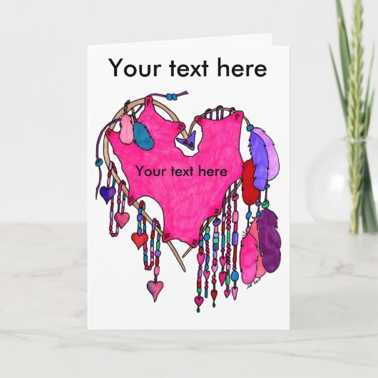 カード"ネイティブアメリカン"のバレンタイン シーズンカード (正面)