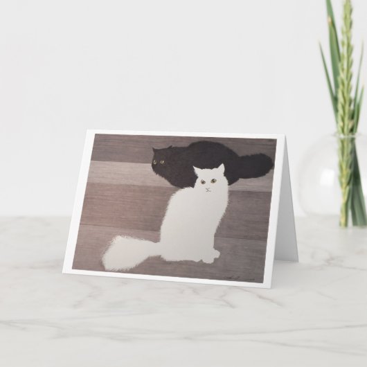 カード:ネコとフォークラス カード (正面)