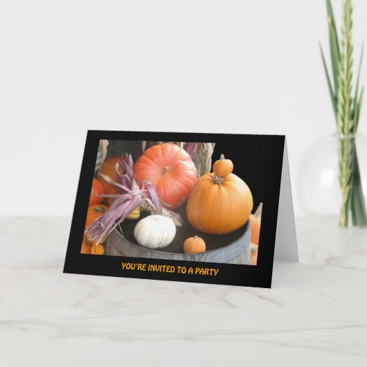 カード、ハローウィンパーティの招待状# 1 招待状 (正面)